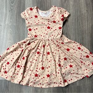 Dot Dot Smile Kids' Star Print Dress Cal Short Sleeve 3/4